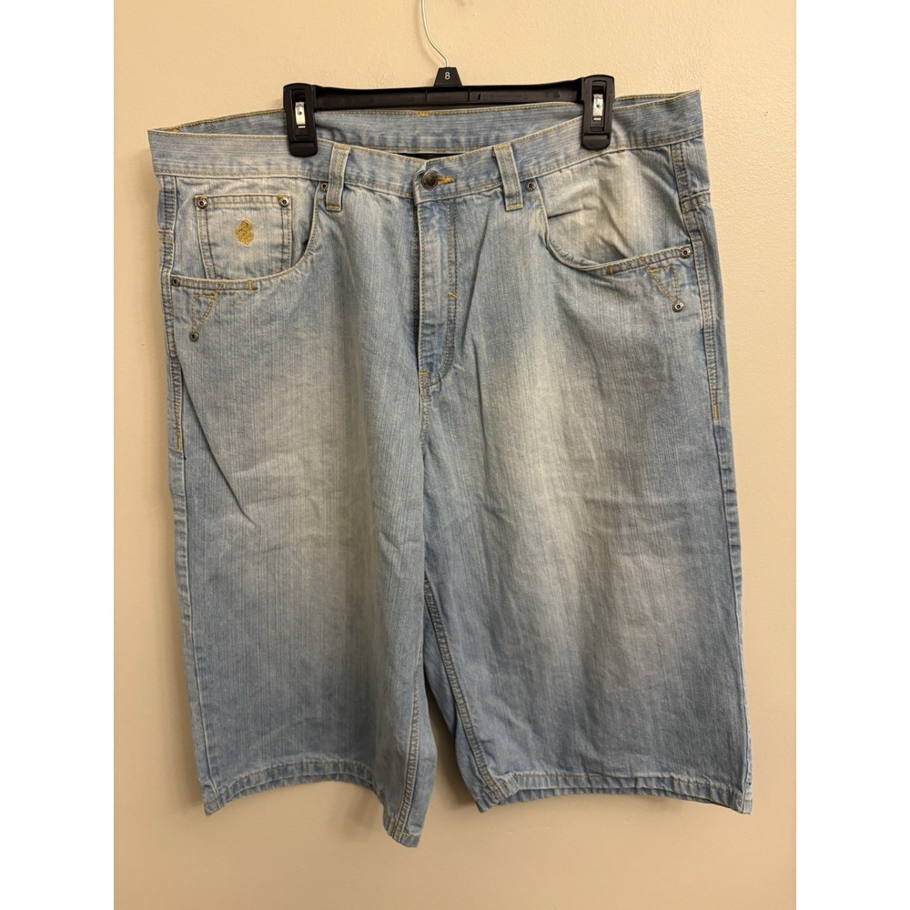 Rocawear Mens Denim Shorts Size 40 Blue Jean Baggy Y2K Hip Hop Skater Jorts